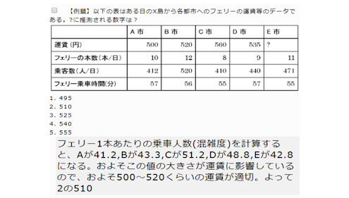 玉手箱　欠落した表の計算